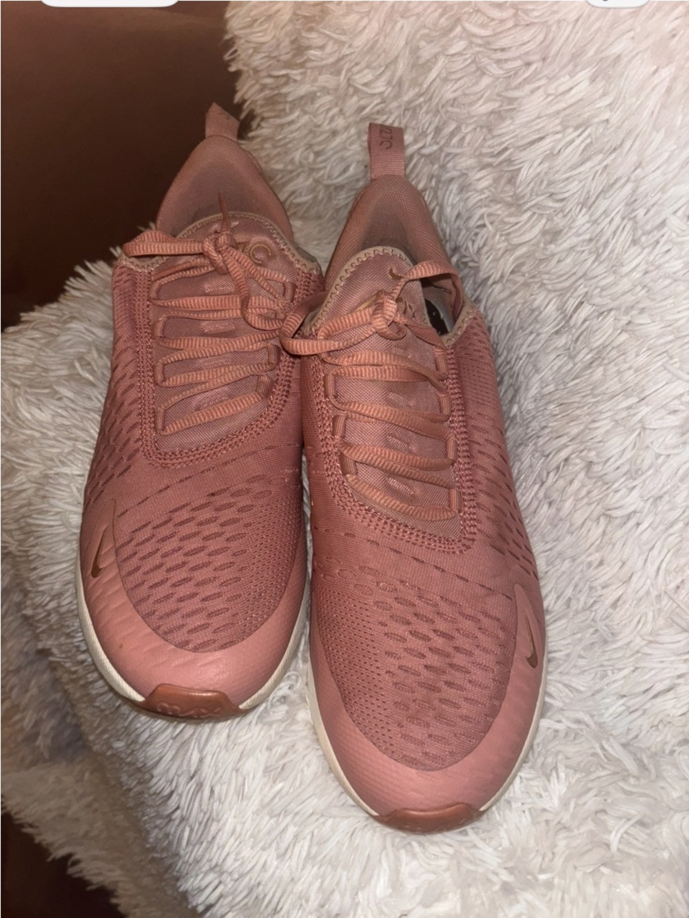Women's Dusty Rose Knit Lace-Up Sneakers
